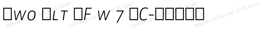 Zwo Alt LF w 7 SC字体转换